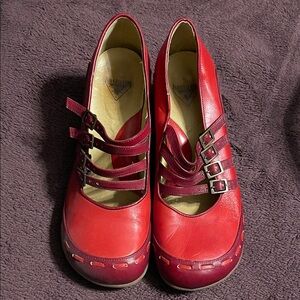 John Fluevog Heeled Size 10 Red Women's Shoes
